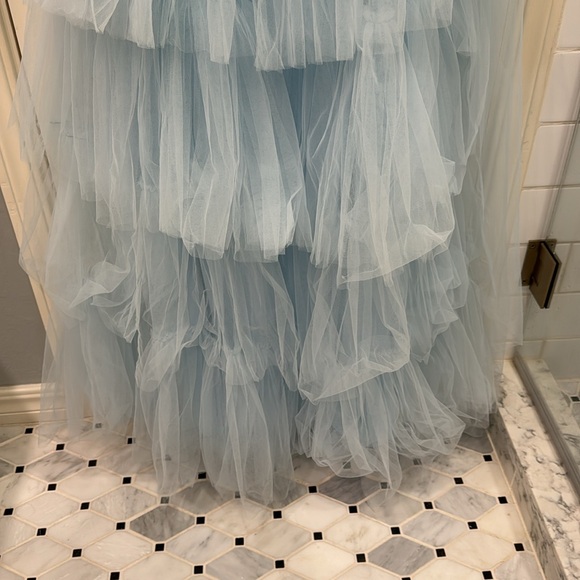 Karen Millen Tulle One Shoulder Woven Midi Dress - Picture 6 of 12